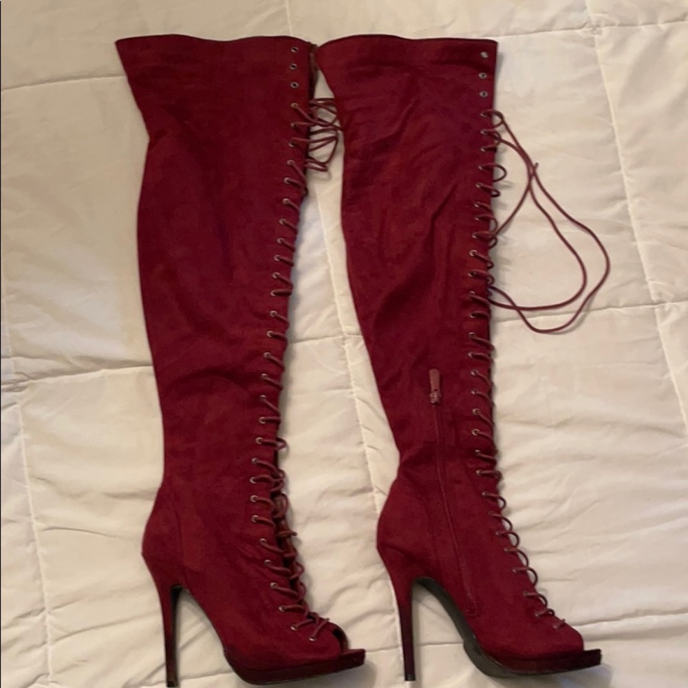 Knee-high heels